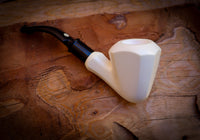 Smooth Special Hand Crafted Panel Model Meerschaum Pipe With Leather Box-Astaş Meerschaum