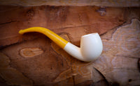 Smooth Special Handmade Apple Meerschaum Pipe With Leather Box- Astaş Meerschaum