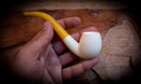 Smooth Special Handmade Apple Meerschaum Pipe With Leather Box- Astaş Meerschaum