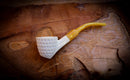 Embriodered Special Handmade Dublin Meerschaum Pipe With Leather Box-Astaş Meerschaum