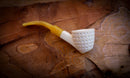Embriodered Special Handmade Dublin Meerschaum Pipe With Leather Box-Astaş Meerschaum