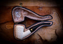 Latticed Special Handmade Panel Block Meerschaum Pipe With Leather Box- Astaş Meerschaum