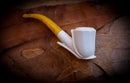 Smooth Special Handmade Freehand Meerschaum Pipe With Leather Box- Astaş Meerschaum