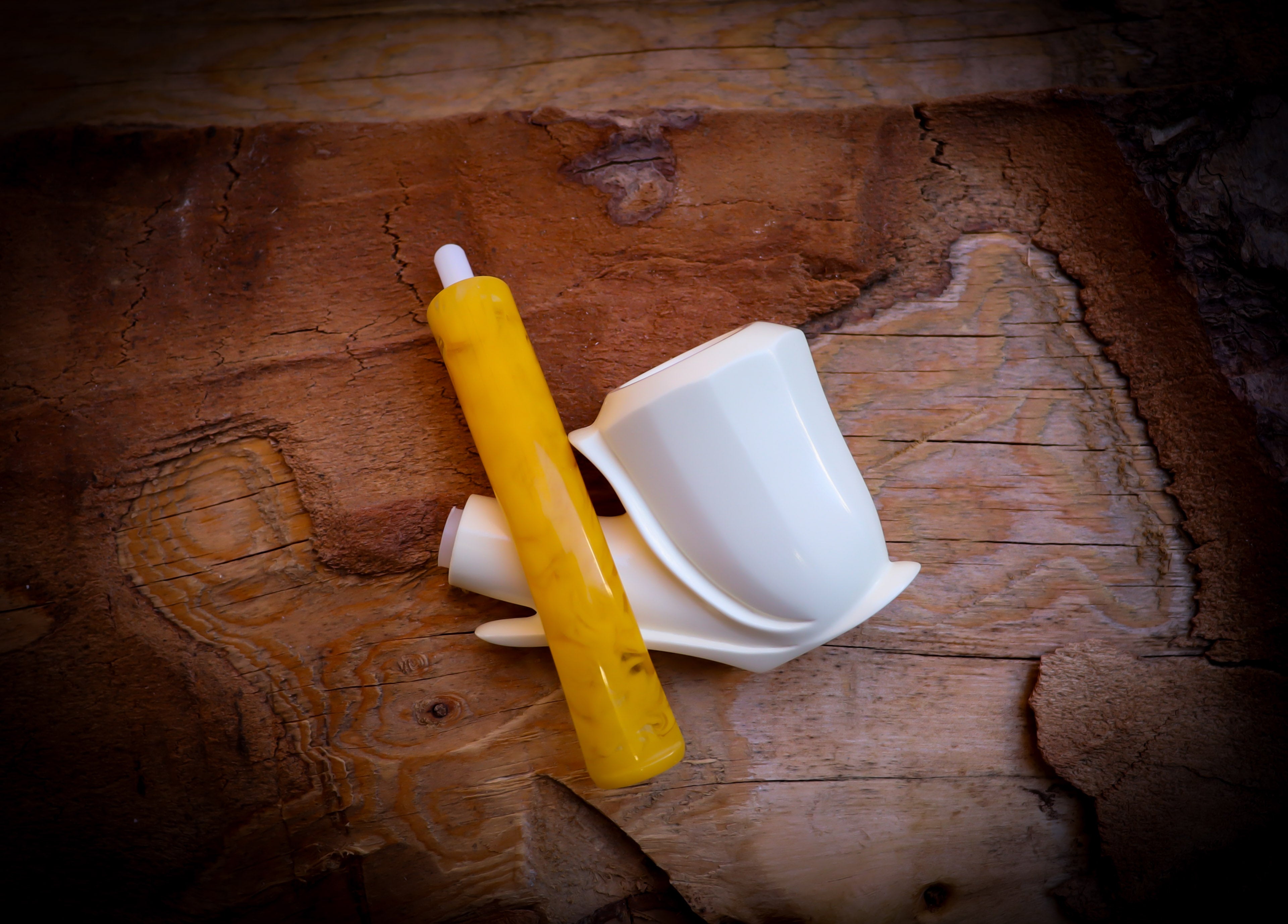 Smooth Special Handmade Freehand Meerschaum Pipe With Leather Box- Astaş Meerschaum