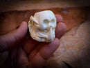 Skull in Eagle Claw Meerschaum, Special Handmade Skull in Eagle claw Meerschaum Pipe With Leather Box-Astaş Meerschaum