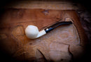 Squat Bulldog Meerschaum Pipe With Leather Box- Astaş Meerschaum