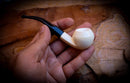 Squat Bulldog Meerschaum Pipe With Leather Box- Astaş Meerschaum