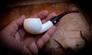 Smooth Special Handmade Block Meerschaum Pipe With Leather Box- Astaş Meerschaum