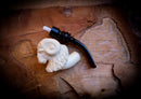 Buffalo Meerschaum, Special Handmade Buffalo Meerschaum Pipe With Leather Box- Astaş Meerschaum
