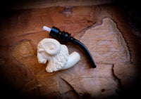 Buffalo Meerschaum, Special Handmade Buffalo Meerschaum Pipe With Leather Box- Astaş Meerschaum