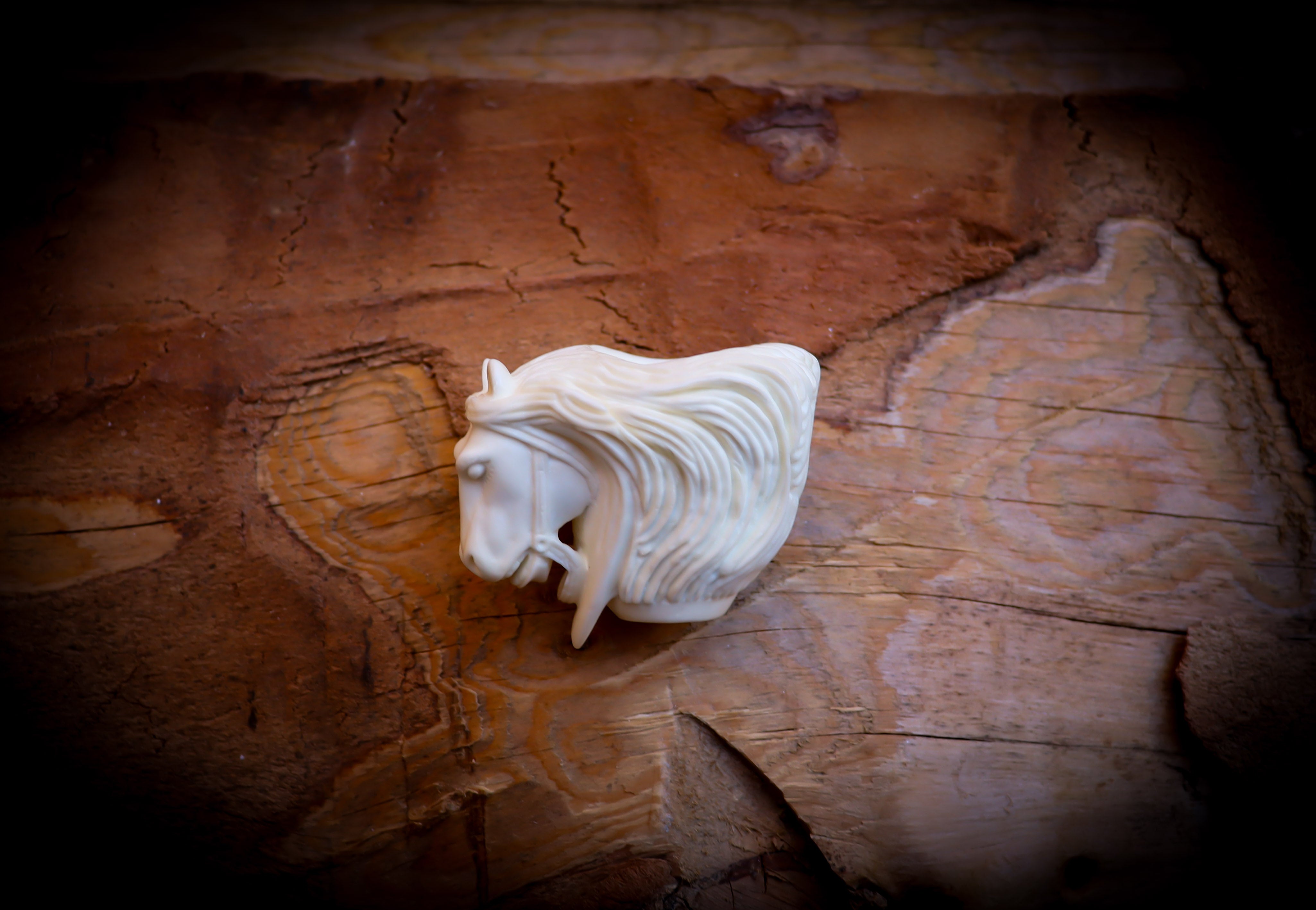 Horse Kirsten Bowl, Special Handmade Horse Kirsten Bowl Meerschaum Pipe- Astaş Meerschaum
