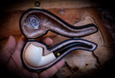 Smooth Special Handmade Apple Meerschaum Pipe With Leather Box- Astaş Meerschaum