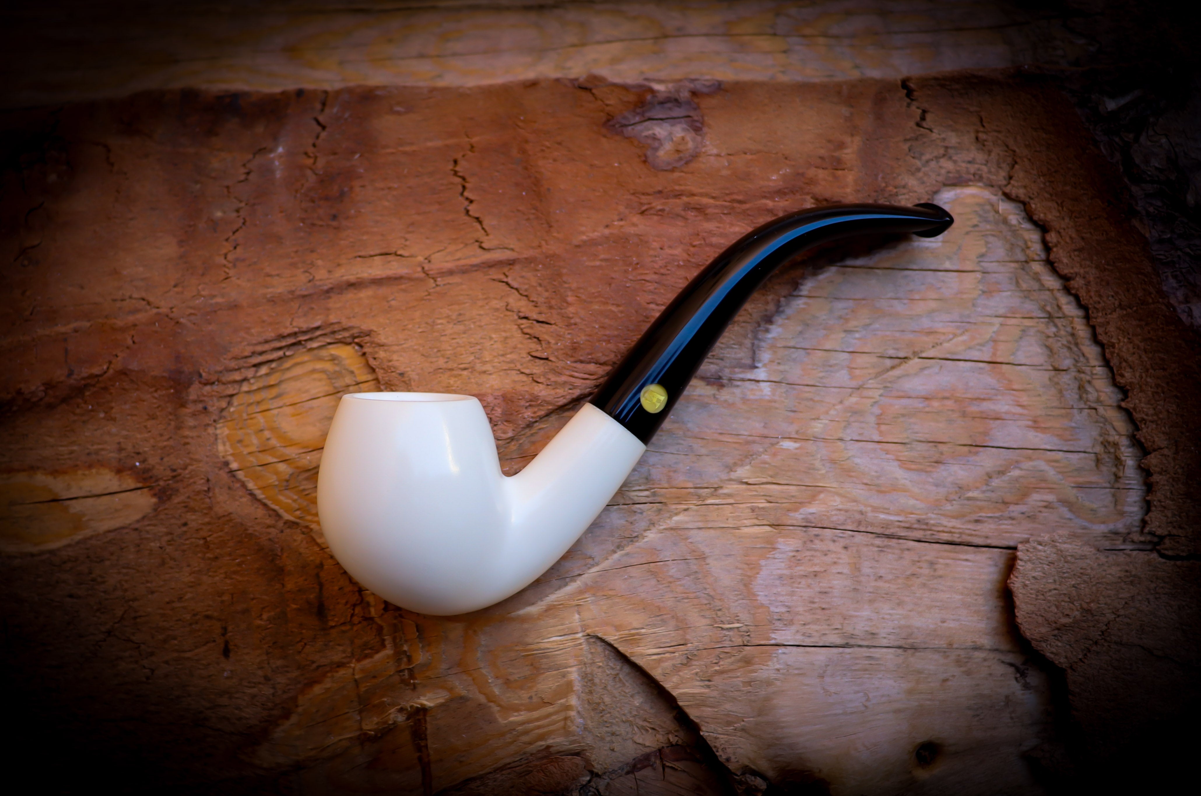 Smooth Special Handmade Apple Meerschaum Pipe With Leather Box- Astaş Meerschaum