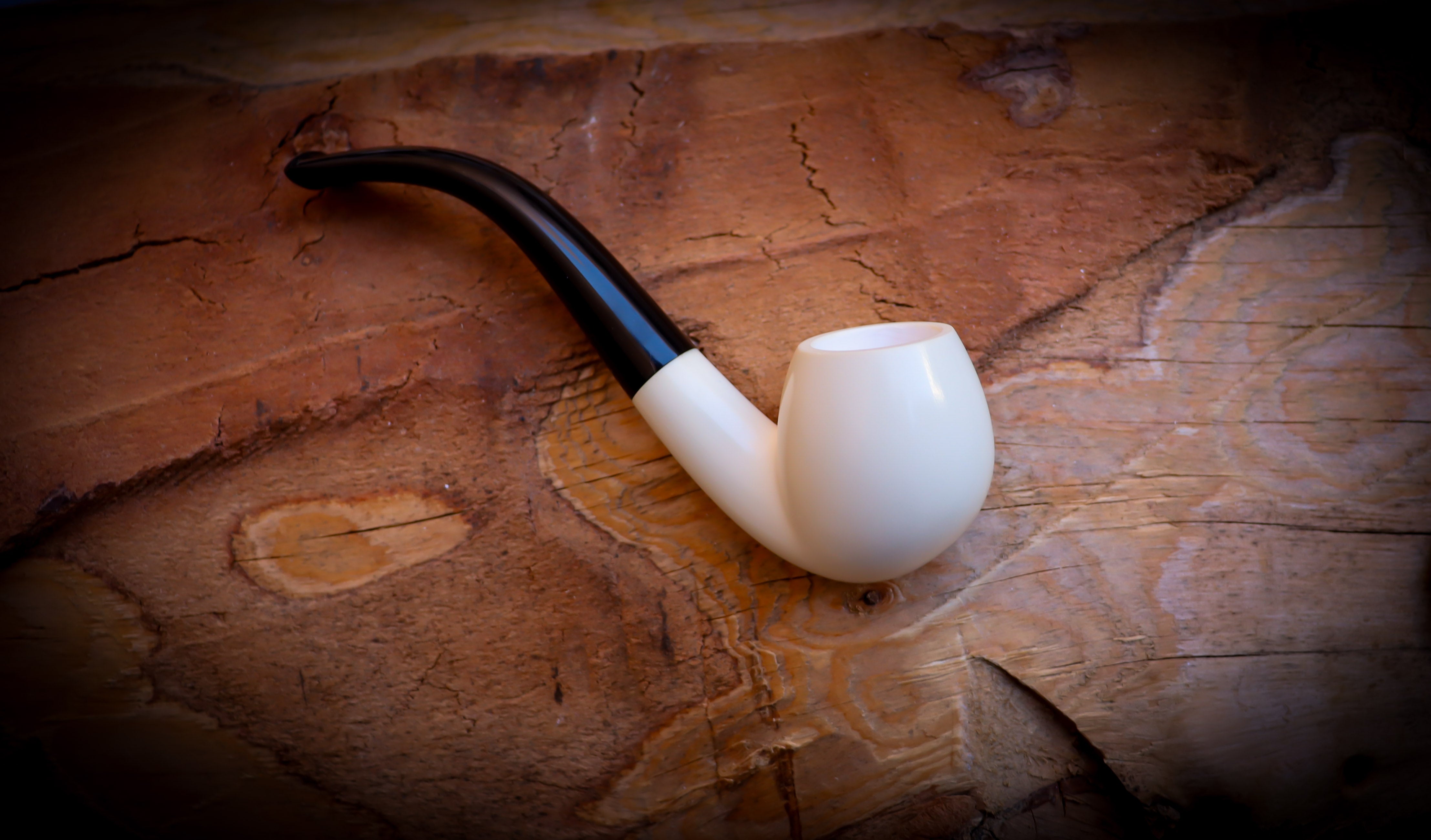 Smooth Special Handmade Apple Meerschaum Pipe With Leather Box- Astaş Meerschaum