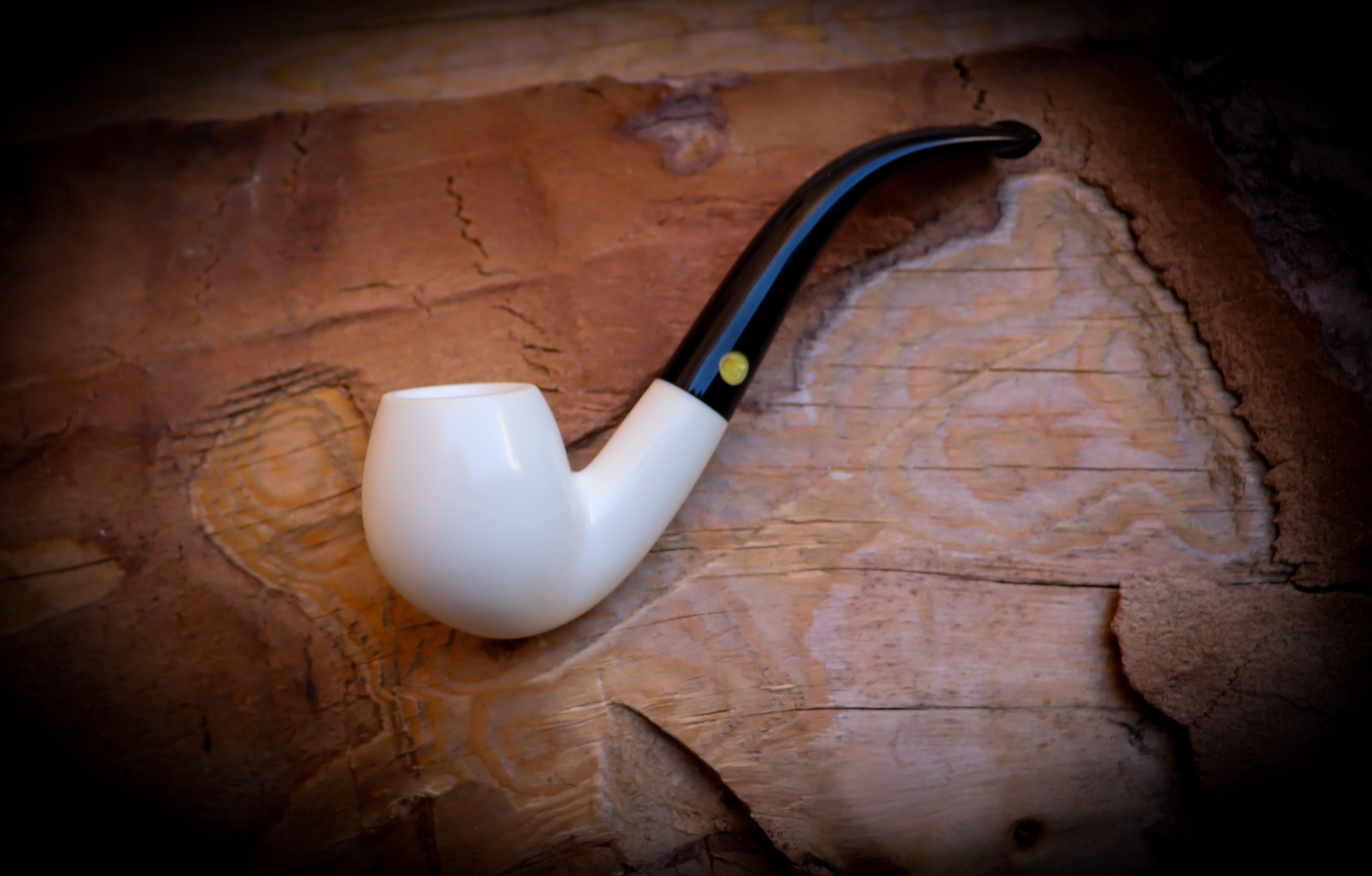 Smooth Special Handmade Apple Meerschaum Pipe With Leather Box- Astaş Meerschaum
