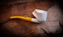 Handcrafted Natural Block Meerschaum Pipe with Leather Case – Astaş Meerschaum