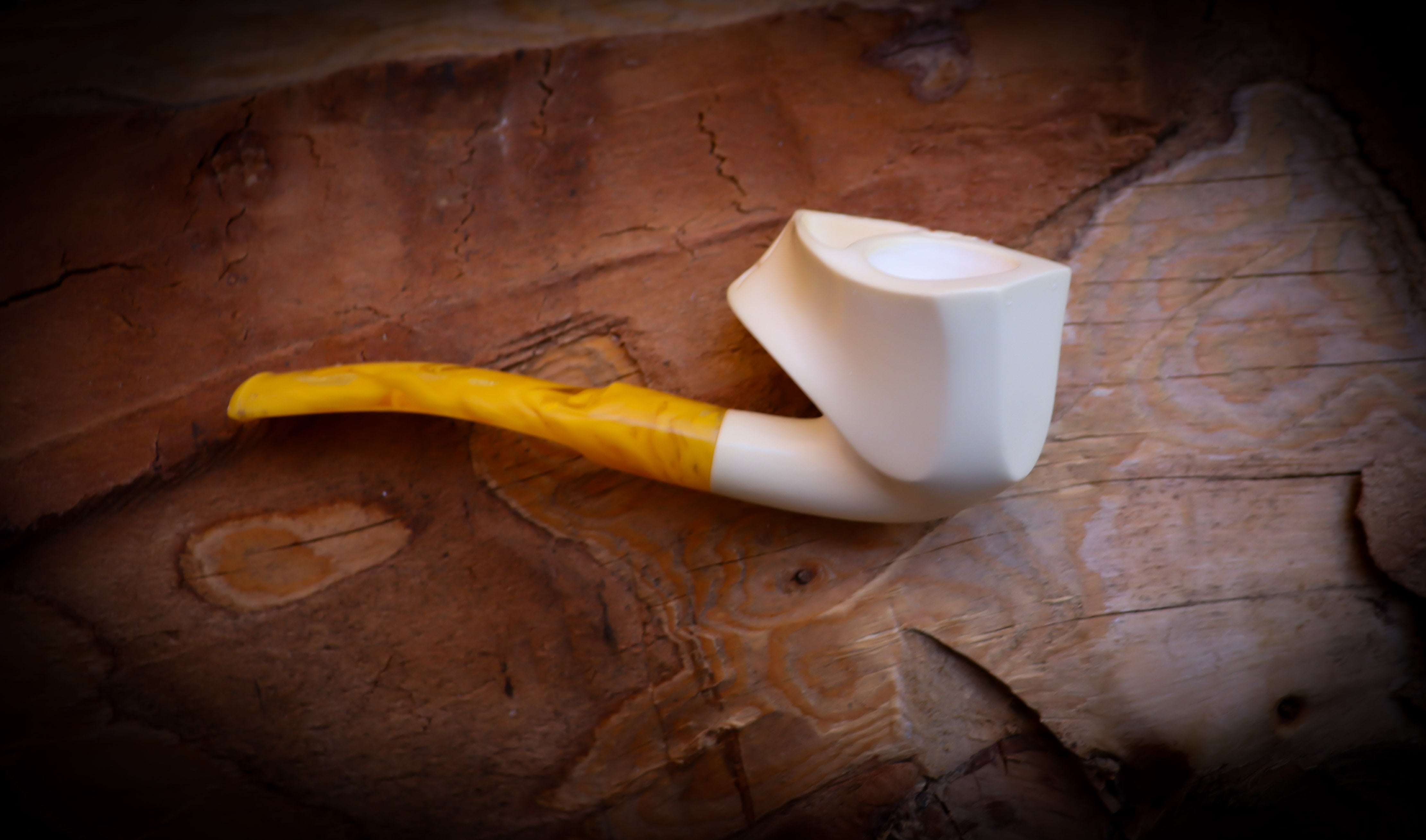 Handcrafted Natural Block Meerschaum Pipe with Leather Case – Astaş Meerschaum