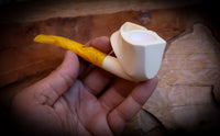 Handcrafted Natural Block Meerschaum Pipe with Leather Case – Astaş Meerschaum