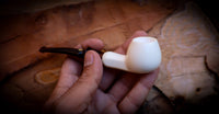 Apple Meerschaum, Smooth Special Handmade Apple Meerschaum Pipe With Leather Box- Astaş Meerschaum