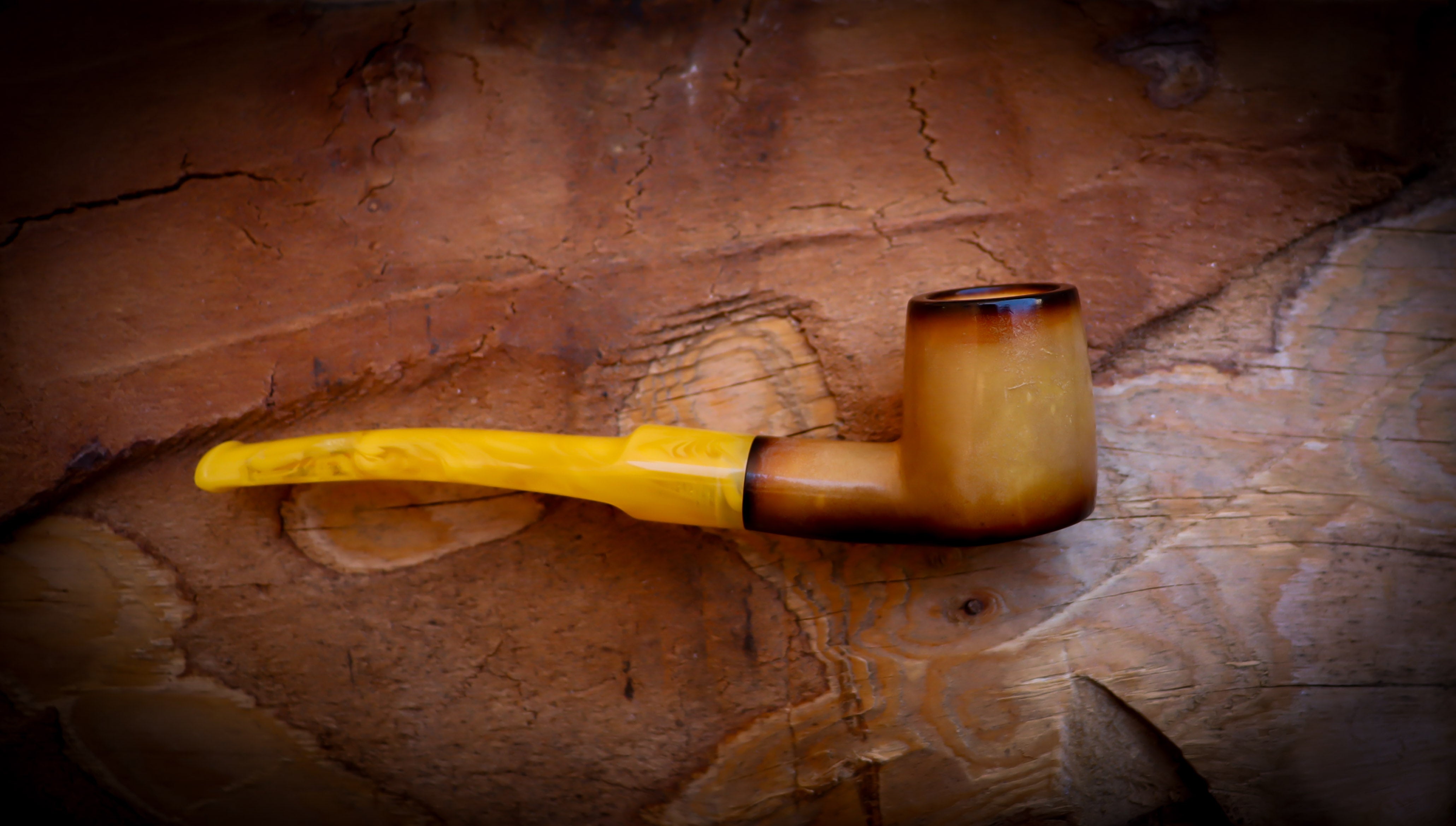 Lee Van Cleef, Calcined Smooth Special Handmade Poker Meerschaum Pipe With Leather Box- Astaş Meerschaum