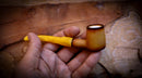 Lee Van Cleef, Calcined Smooth Special Handmade Poker Meerschaum Pipe With Leather Box- Astaş Meerschaum
