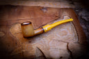 Lee Van Cleef, Calcined Smooth Special Handmade Poker Meerschaum Pipe With Leather Box- Astaş Meerschaum