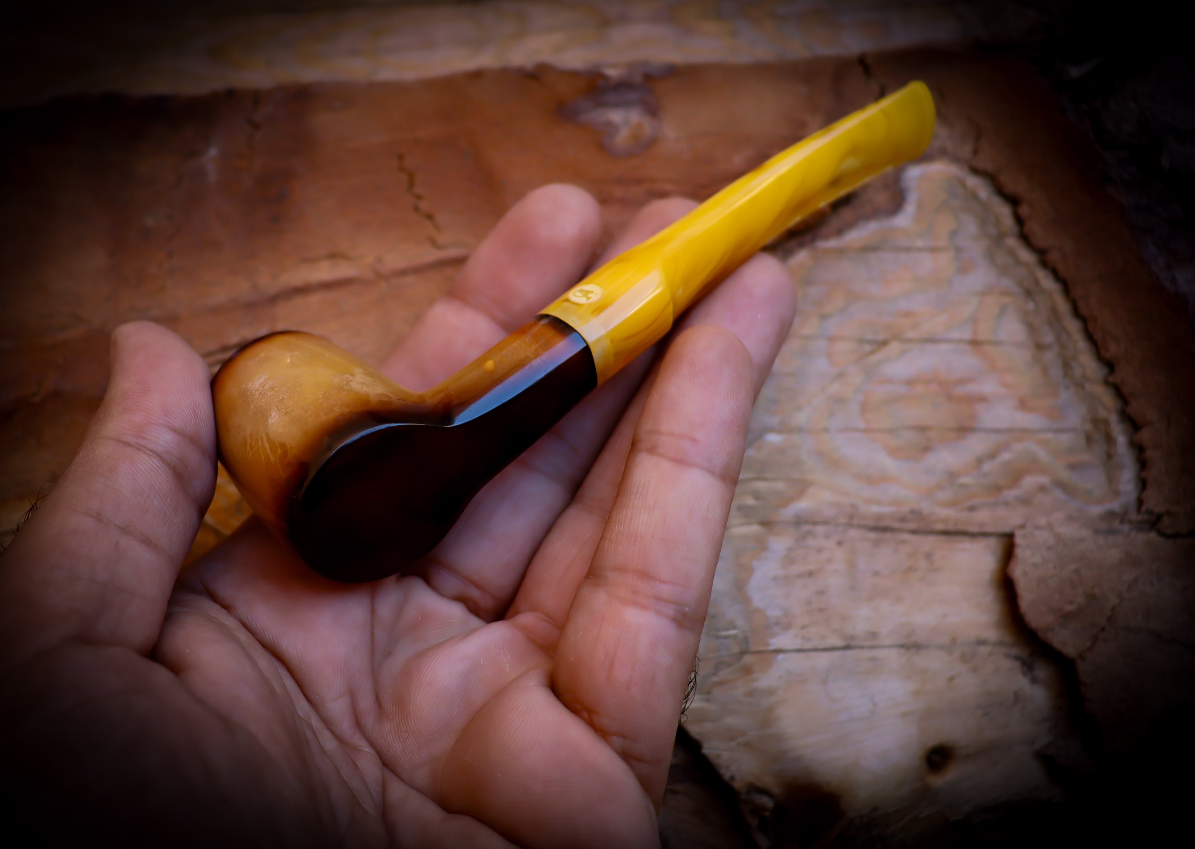 Lee Van Cleef, Calcined Smooth Special Handmade Poker Meerschaum Pipe With Leather Box- Astaş Meerschaum