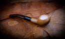 Lee Van Cleef, Calcined Smooth Special Handmade Squat Bulldog Meerschaum Pipe With Leather Box- Astaş Meerschaum