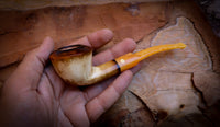 Lee Van Cleef  Smooth Special Handmade Panel Meerschaum Pipe With Leather Box-Astaş Meerschaum