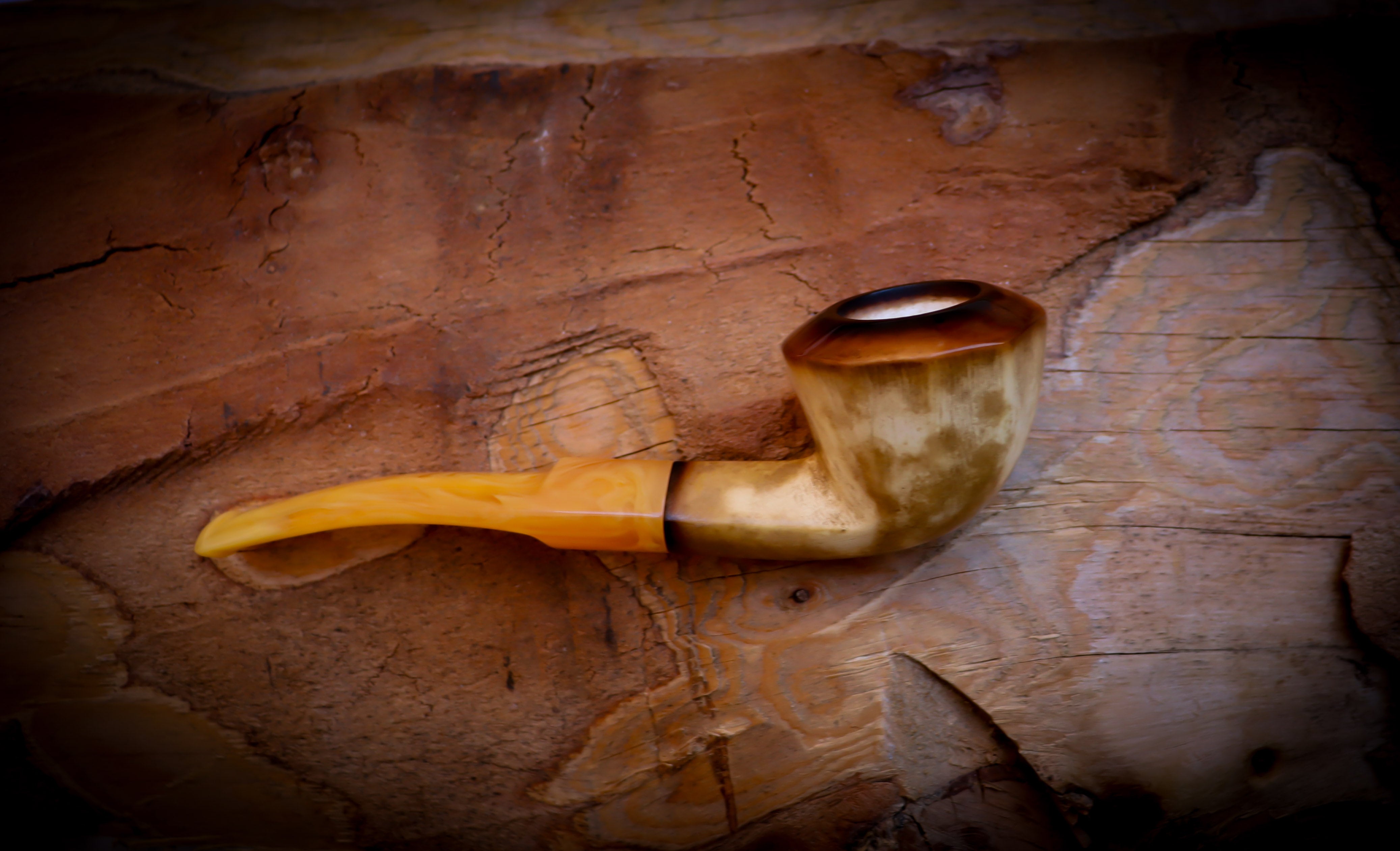 Lee Van Cleef  Smooth Special Handmade Panel Meerschaum Pipe With Leather Box-Astaş Meerschaum
