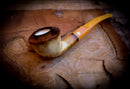 Lee Van Cleef  Smooth Special Handmade Panel Meerschaum Pipe With Leather Box-Astaş Meerschaum