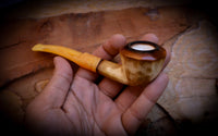 Lee Van Cleef  Smooth Special Handmade Panel Meerschaum Pipe With Leather Box-Astaş Meerschaum