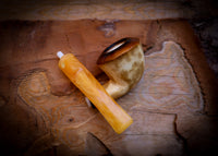 Lee Van Cleef  Smooth Special Handmade Panel Meerschaum Pipe With Leather Box-Astaş Meerschaum