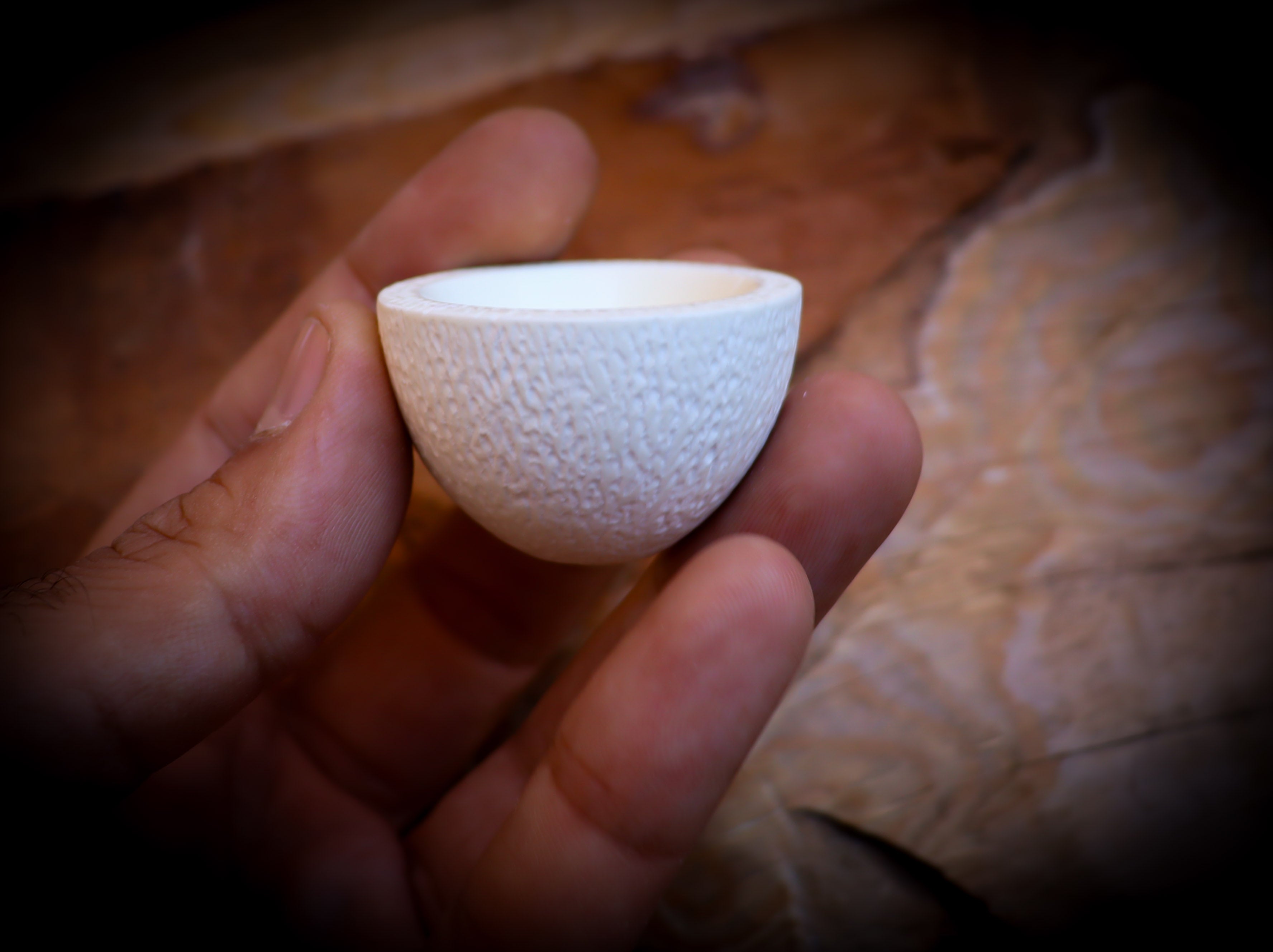 Kirsten Bowl, Rustic Patterned Special Hand Crafted Dublin Model Kirsten Bowl Meerschaum Pipe -Astaş Meerschaum