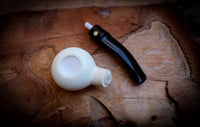 Smooth Handmade Squat Tomato Block Meerschaum Pipe With Leather Case- Astaş Meerschaum
