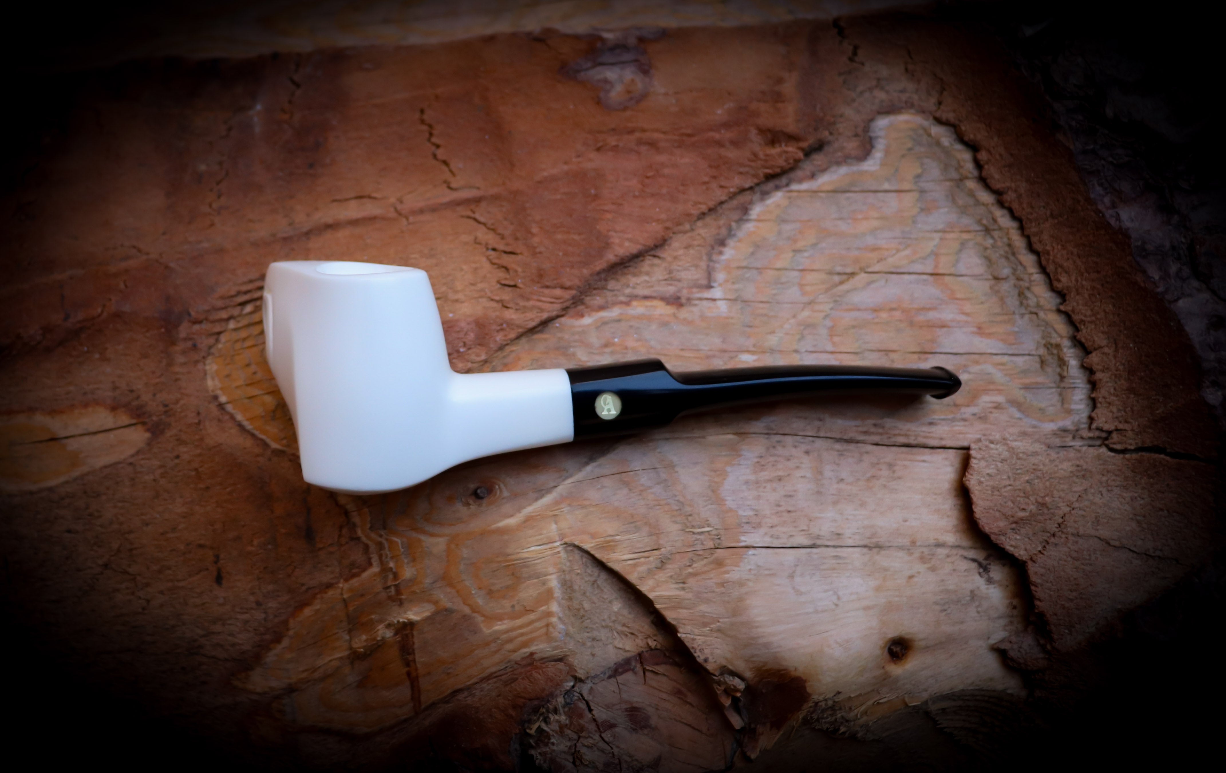 Unique Smooth Handmade Freehand Meerschaum Tobacco Pipe with Leather Case – Astaş Meerschaum