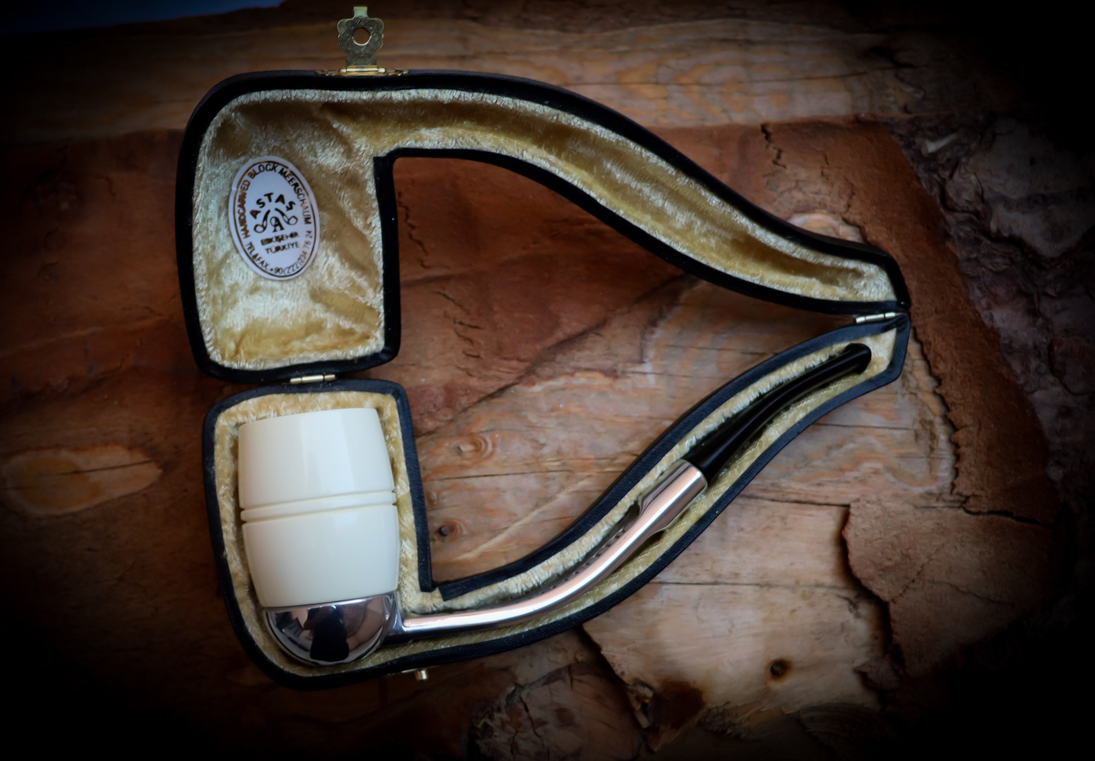 Falcon Bowl, Smooth Billard Falcon Bowl Meerschaum Pipe - Astaş Meerschaum