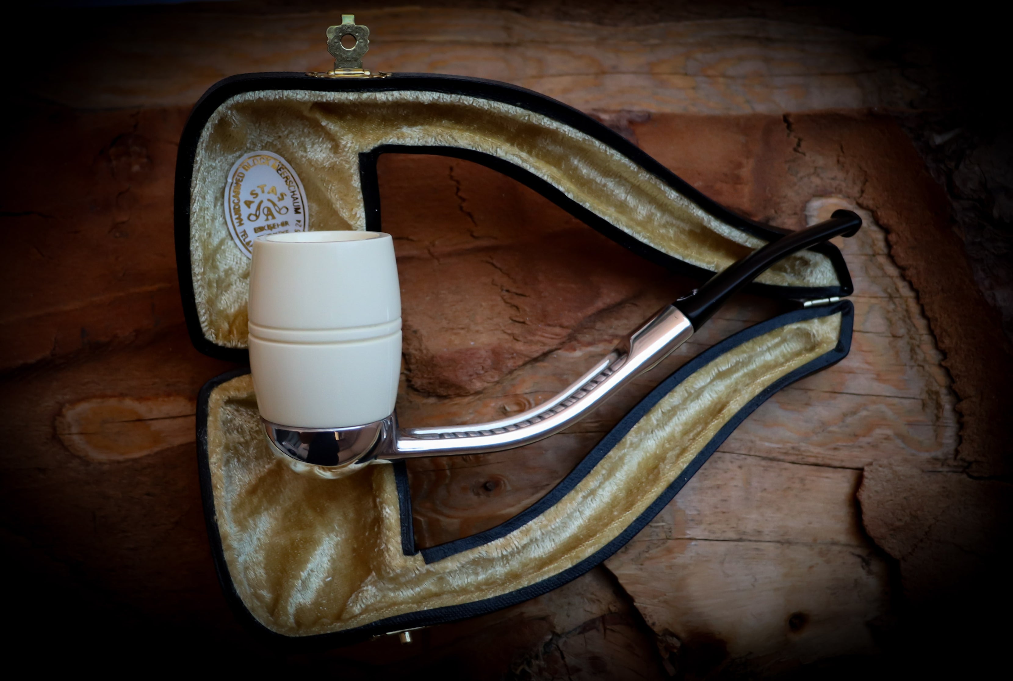 Falcon Bowl, Smooth Billard Falcon Bowl Meerschaum Pipe - Astaş Meerschaum