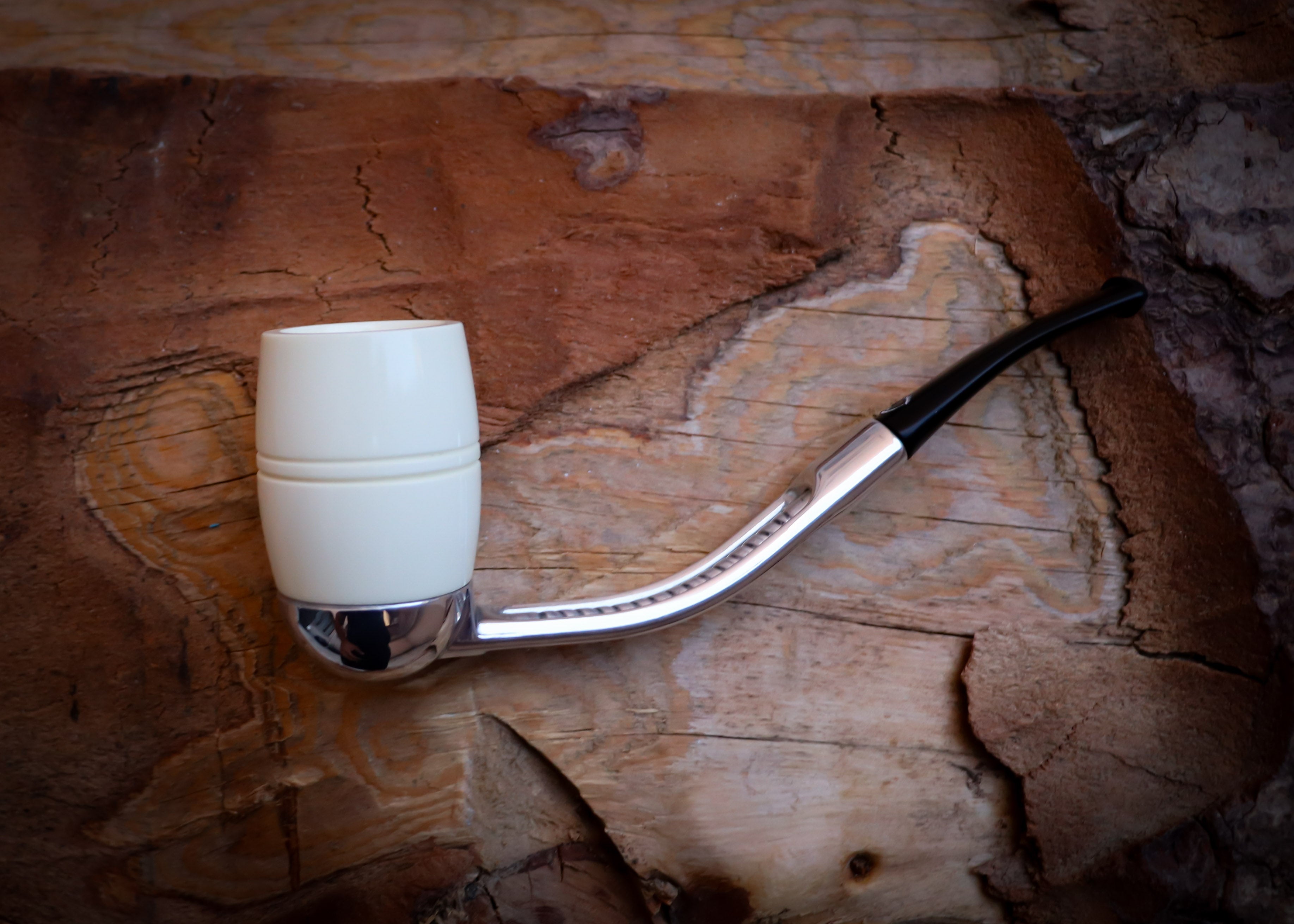 Falcon Bowl, Smooth Billard Falcon Bowl Meerschaum Pipe - Astaş Meerschaum