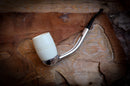 Falcon Bowl, Smooth Billard Falcon Bowl Meerschaum Pipe - Astaş Meerschaum