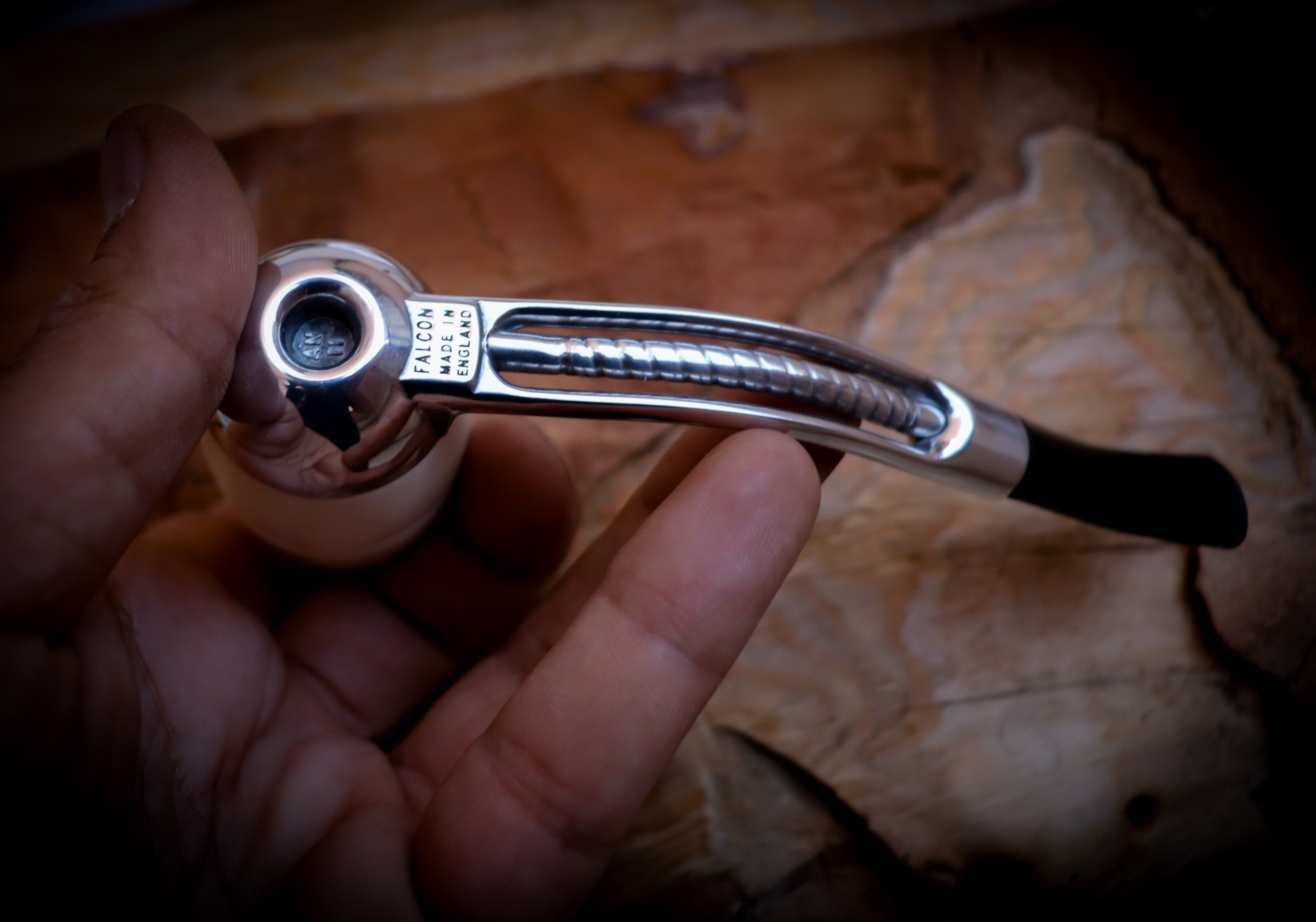 Falcon Bowl, Smooth Billard Falcon Bowl Meerschaum Pipe - Astaş Meerschaum