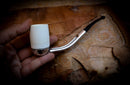 Falcon Bowl, Smooth Billard Falcon Bowl Meerschaum Pipe - Astaş Meerschaum (The body in the pictures is for visual purposes only.)