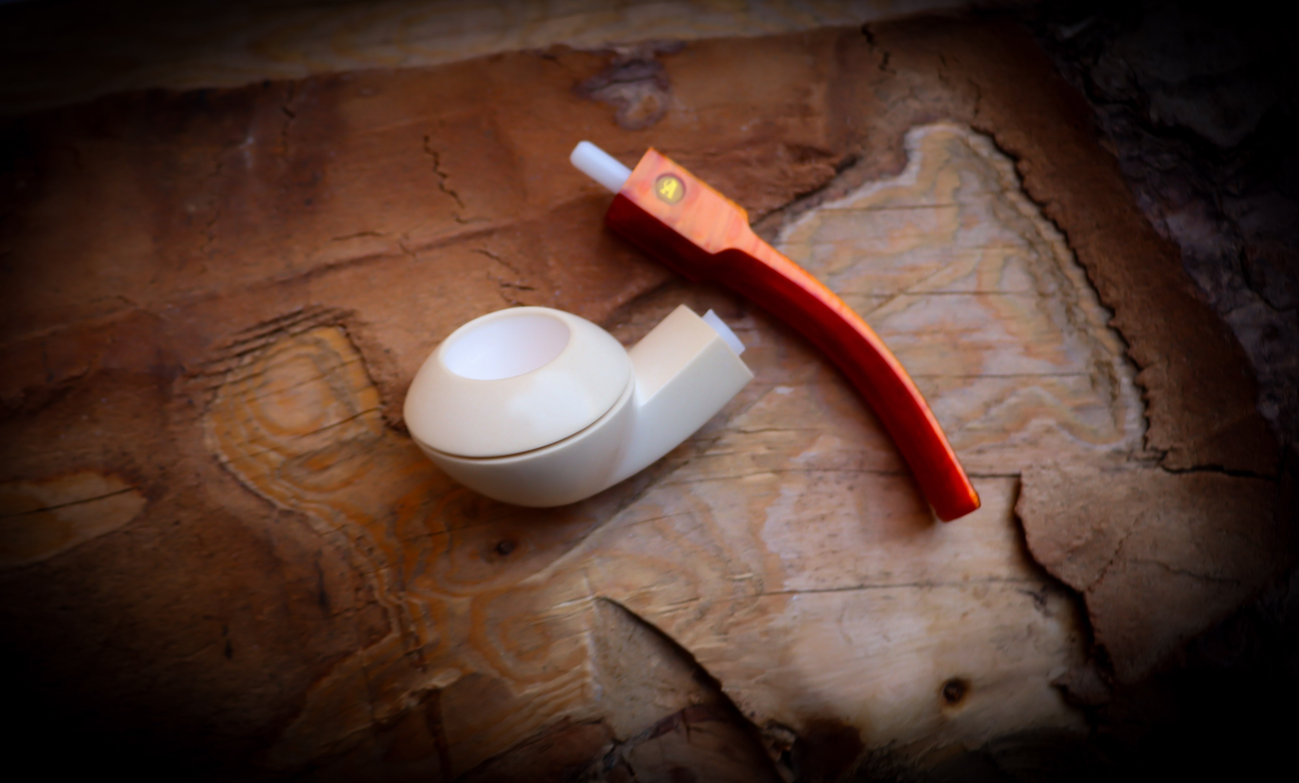 Squat Bulldog, Smooth Special Handmade Squat Bulldog Meerschaum Pipe With Leather Box-Astaş Meerschaum