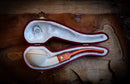 Squat Bulldog, Smooth Special Handmade Squat Bulldog Meerschaum Pipe With Leather Box-Astaş Meerschaum