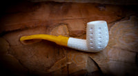Unique Embroidered Handmade Panel Block Meerschaum Pipe | Collectible with Leather Case – Astaş Meerschaum