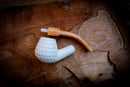 Embriodered Special Handmade Freehand Meerschaum Pipe With Leather Box- Astaş Meerschaum