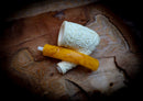 Floral Patterned Meerschaum, Special Handmade Poker Meerschaum Pipe With Leather Box-Astaş Meerschaum