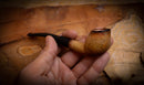 Rusticated Bent Billiard  Block Meerschaum Pipe With Leather Case - Astaş Meerschaum