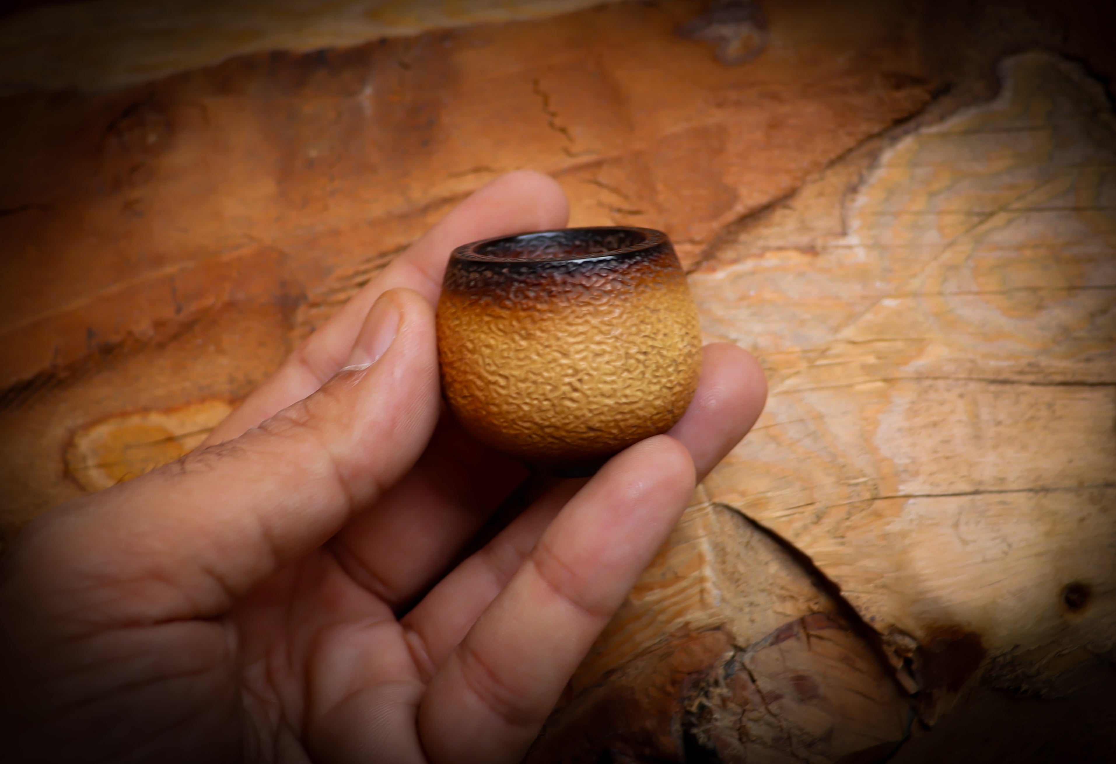 Calcined  Hand Crafted Apple Kirsten Bowl Meerschaum Pipe