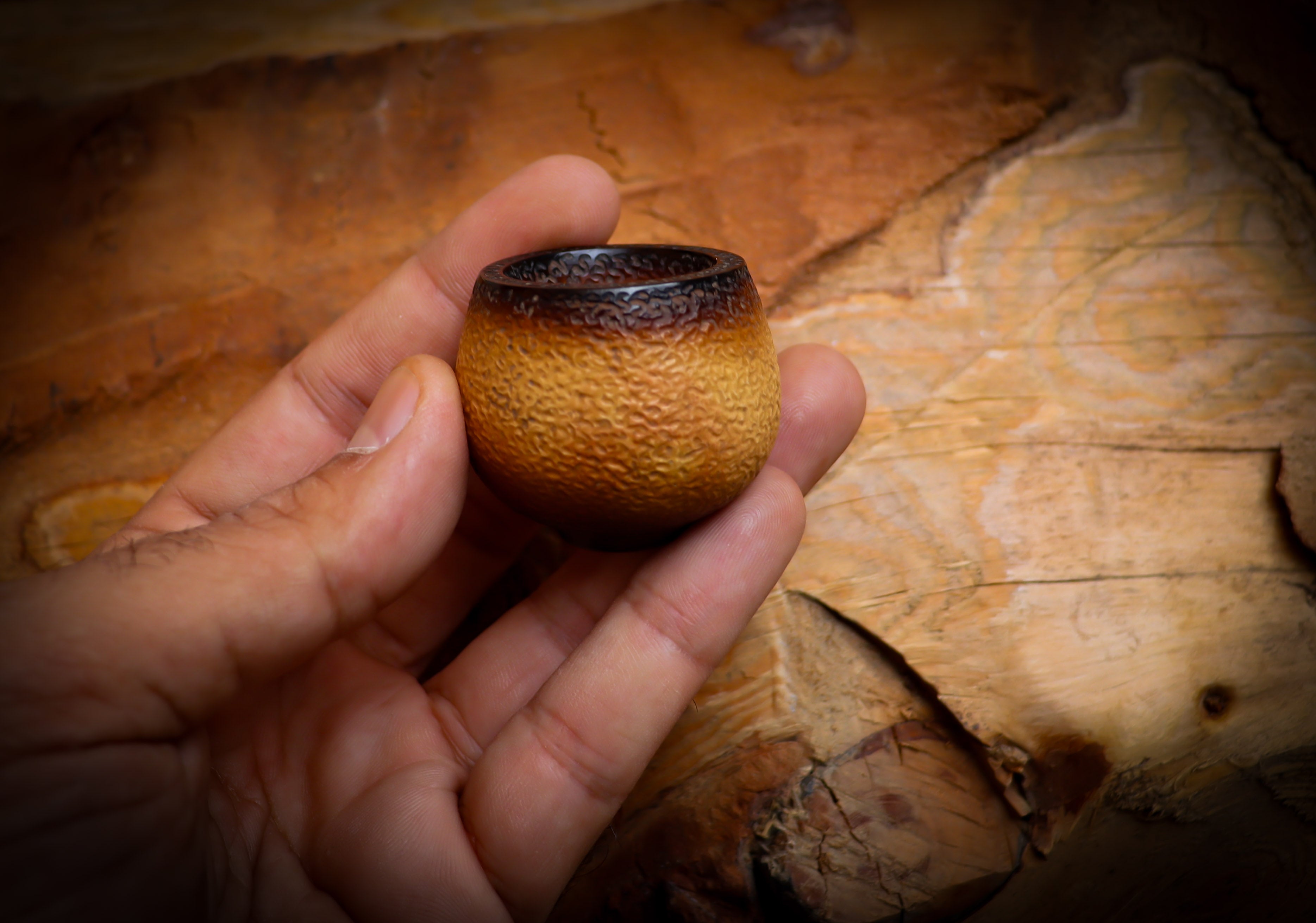 Calcined  Hand Crafted Apple Kirsten Bowl Meerschaum Pipe
